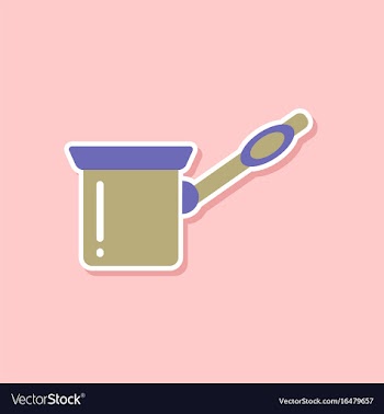 Paper sticker on stylish background coffee turk vector image