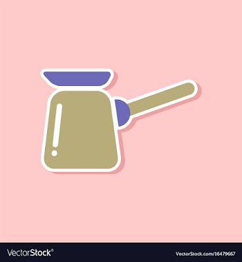 Paper sticker on stylish background coffee turk vector image