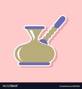 Paper sticker on stylish background coffee turk vector image