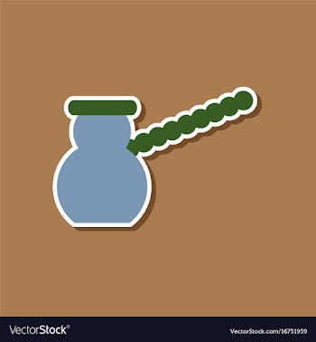 Paper sticker on stylish background coffee turk vector image
