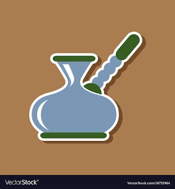 Paper sticker on stylish background coffee turk vector image