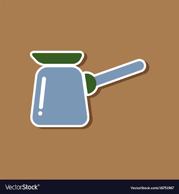 Paper sticker on stylish background coffee turk vector image