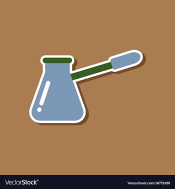 Paper sticker on stylish background coffee turk vector image