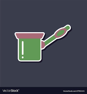 Paper sticker on stylish background coffee turk vector image