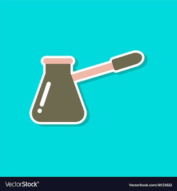 Paper sticker on stylish background coffee turk vector image