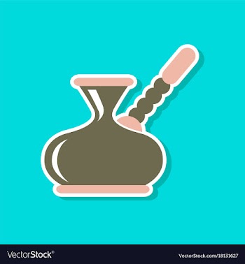 Paper sticker on stylish background coffee turk vector image