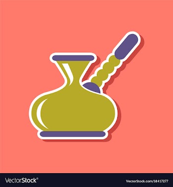 Paper sticker on stylish background coffee turk vector image