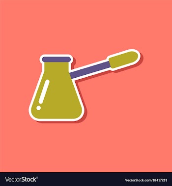 Paper sticker on stylish background coffee turk vector image