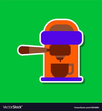 Paper sticker on stylish background coffee vector image