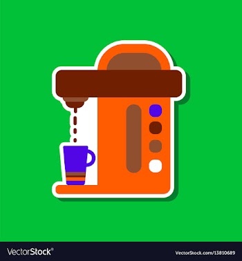 Paper sticker on stylish background coffee vector image