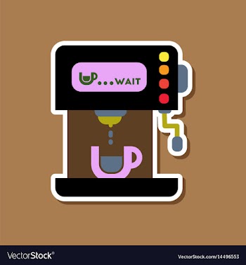 Paper sticker on stylish background coffee vector image