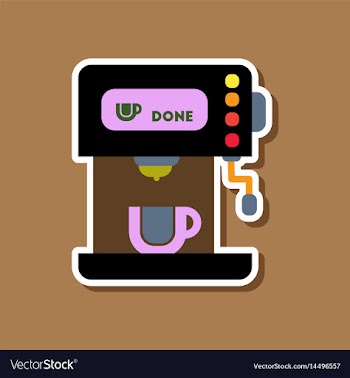 Paper sticker on stylish background coffee vector image