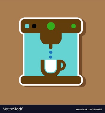 Paper sticker on stylish background coffee vector image