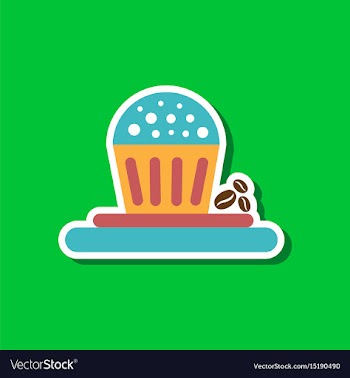 Paper sticker on stylish background coffee vector image