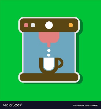 Paper sticker on stylish background coffee vector image