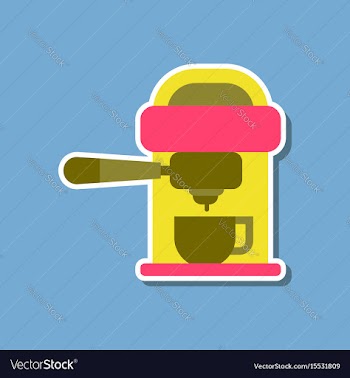 Paper sticker on stylish background coffee vector image