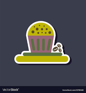Paper sticker on stylish background coffee vector image
