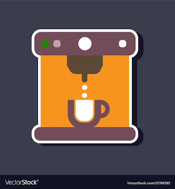 Paper sticker on stylish background coffee vector image