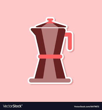Paper sticker on stylish background coffee vector image