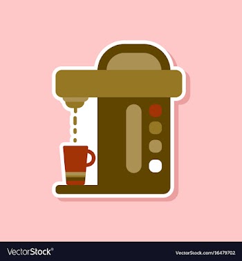 Paper sticker on stylish background coffee vector image
