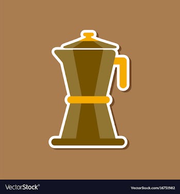 Paper sticker on stylish background coffee vector image