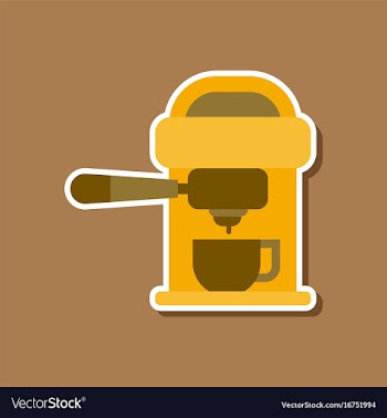Paper sticker on stylish background coffee vector image