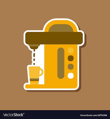 Paper sticker on stylish background coffee vector image