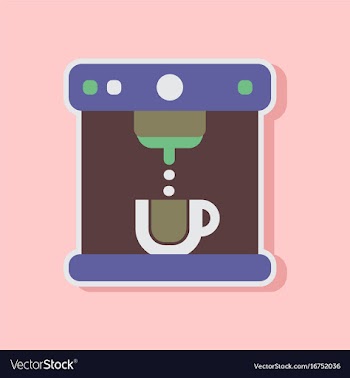 Paper sticker on stylish background coffee vector image