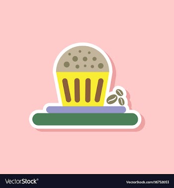 Paper sticker on stylish background coffee vector image