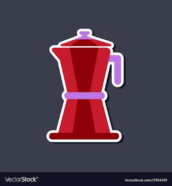 Paper sticker on stylish background coffee vector image