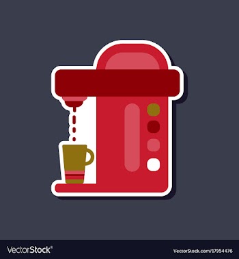 Paper sticker on stylish background coffee vector image