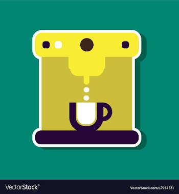 Paper sticker on stylish background coffee vector image