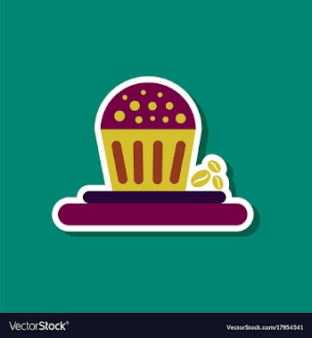 Paper sticker on stylish background coffee vector image