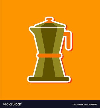 Paper sticker on stylish background coffee vector image