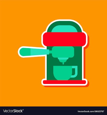 Paper sticker on stylish background coffee vector image