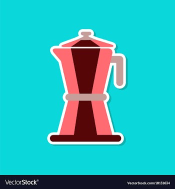 Paper sticker on stylish background coffee vector image