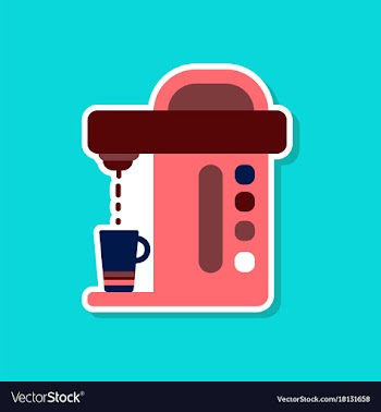Paper sticker on stylish background coffee vector image