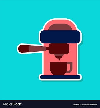Paper sticker on stylish background coffee vector image