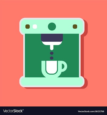 Paper sticker on stylish background coffee vector image