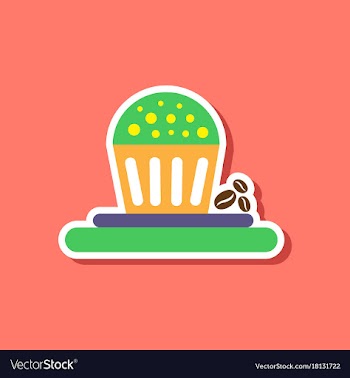 Paper sticker on stylish background coffee vector image
