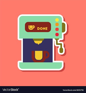 Paper sticker on stylish background coffee vector image