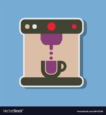 Paper sticker on stylish background coffee vector image