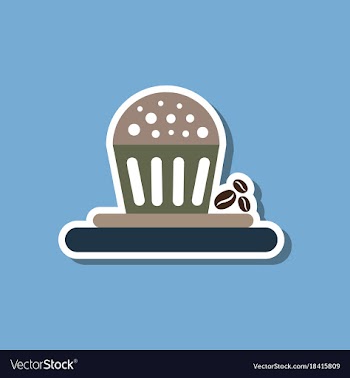 Paper sticker on stylish background coffee vector image