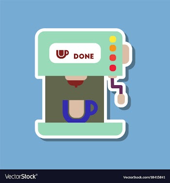 Paper sticker on stylish background coffee vector image