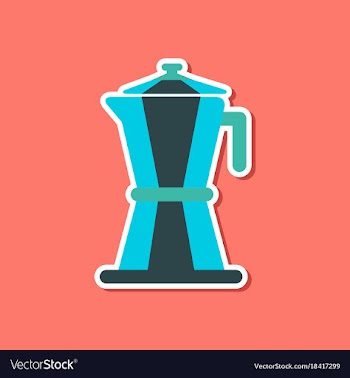 Paper sticker on stylish background coffee vector image