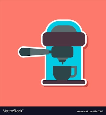 Paper sticker on stylish background coffee vector image