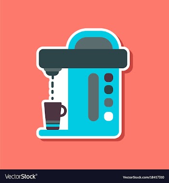 Paper sticker on stylish background coffee vector image