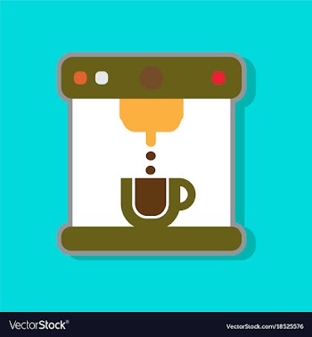Paper sticker on stylish background coffee vector image
