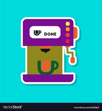 Paper sticker on stylish background coffee vector image