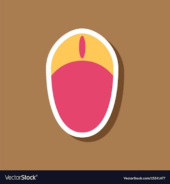 Paper sticker on stylish background computer mouse vector image